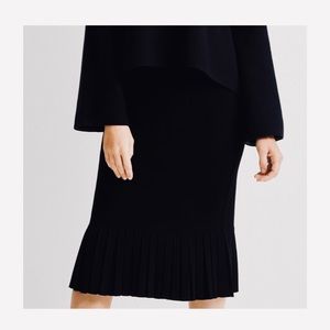 CLUB MONACO Slim Pleated Knit Skirt